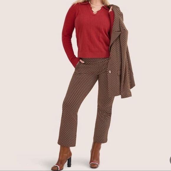 NWT Cabi | Dandy Pant 4689 Medallion Print Stretch Pull On, Womens Large - Picture 2 of 7